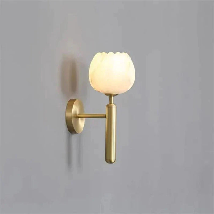 Marmurowa lampa ścienna w kształcie róży – Elegancka dekoracja oświetleniowa 7