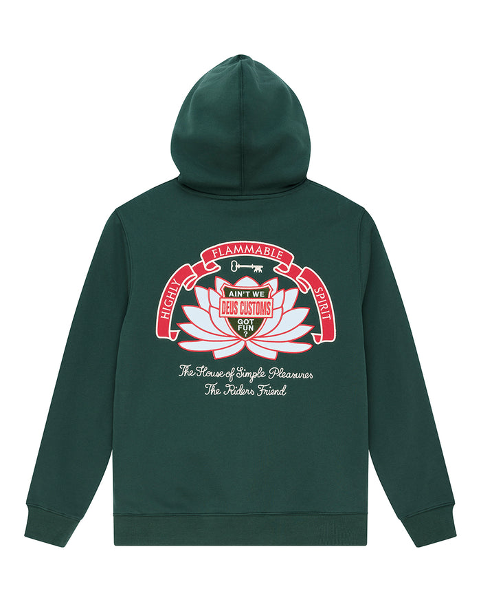 Sacred Crest Zip Hoodie - Racing Green, view 4|Flatlay