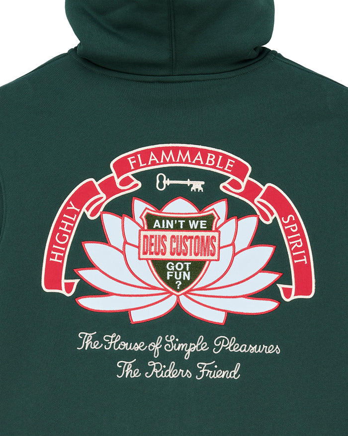 Sacred Crest Zip Hoodie - Racing Green, view 8