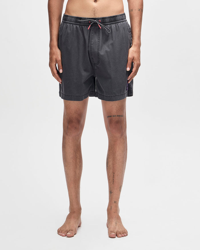 Sandbar Garment Dyed Mesh Short - Anthracite, view 1|Model