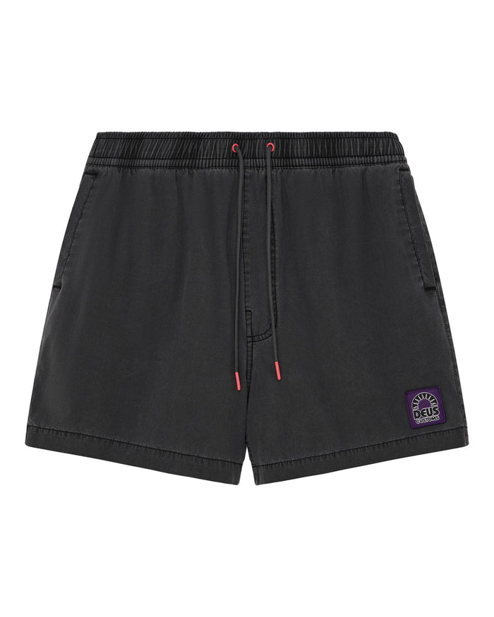 Sandbar Garment Dyed Mesh Short - Anthracite, view 3|Flatlay