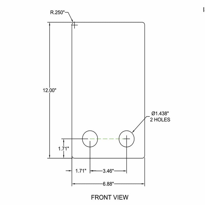 SB1470.SPR - Deck Mount Twistlock with Side Plate, 2 Hole (RH)