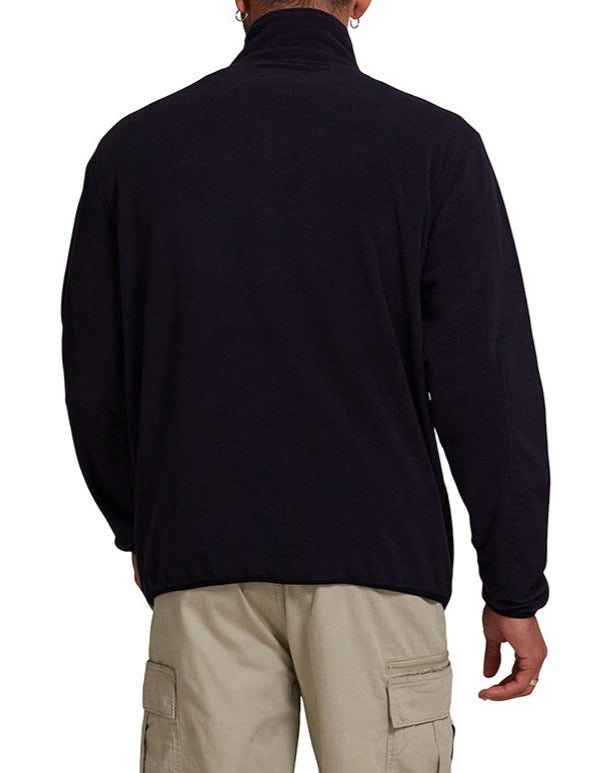 Section Zip Neck Fleece - Black, view 2|Model