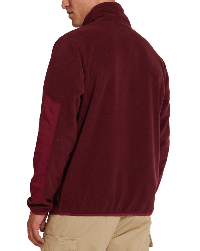 Section Zip Neck Fleece - Rhodo, view 2|Flatlay