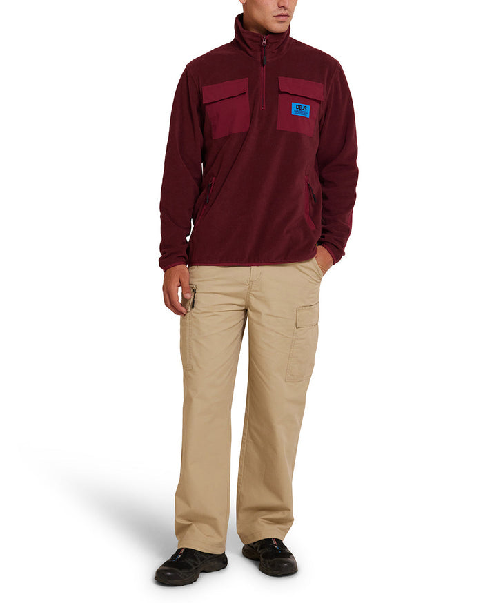 Section Zip Neck Fleece - Rhodo, view 3