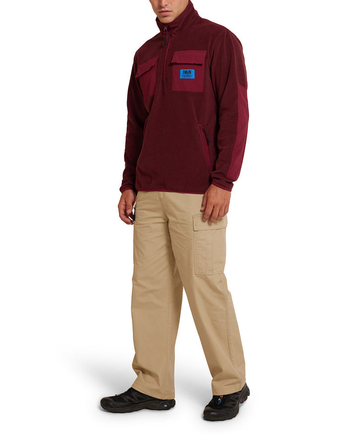 Section Zip Neck Fleece - Rhodo, view 4