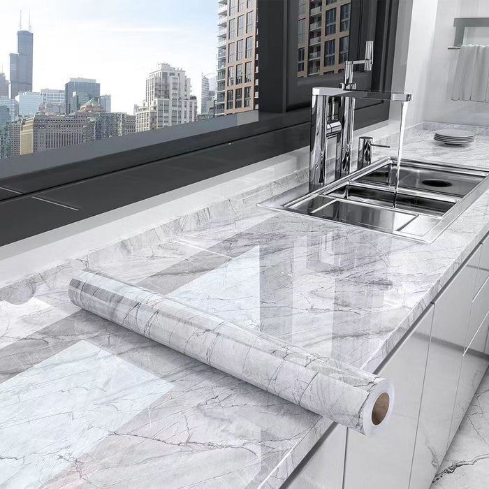 Marble Luxury | Folia kuchenna samoprzylepna, odporna na olej 0