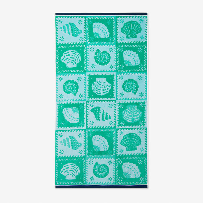 Shell Grid Clover Aquarias Beach Towel
