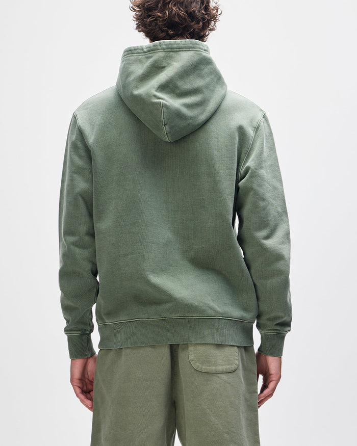 Shield Garment Dyed Hoodie - Cypress Green, view 2|Model