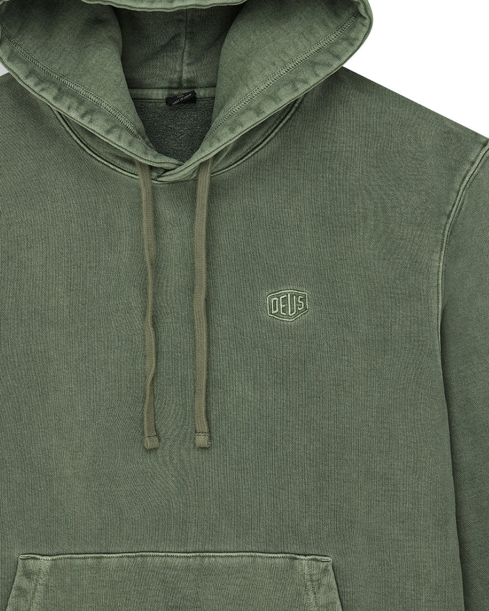 Shield Garment Dyed Hoodie - Cypress Green, view 7