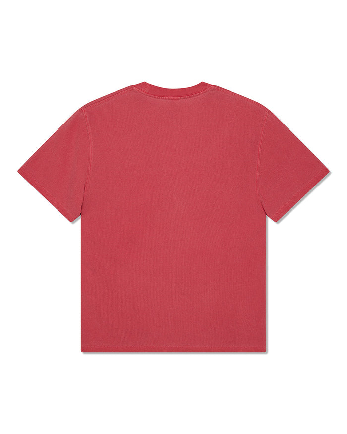 Shield Garment Dyed Tee - Lava Falls Red, view 2|Model