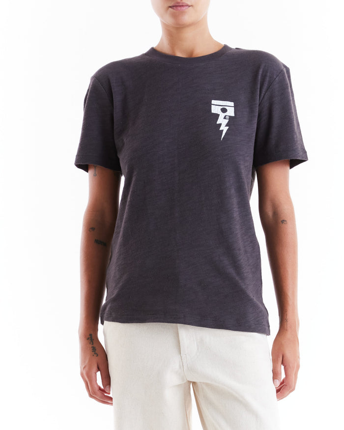 Shots Fired Tee - Anthracite, view 1|Model