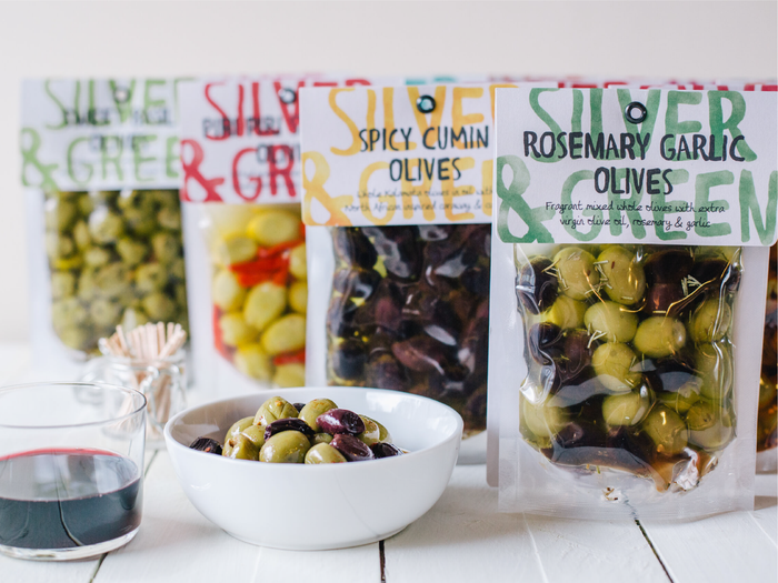 Silver & Green Rosemary Garlic Mixed Olives