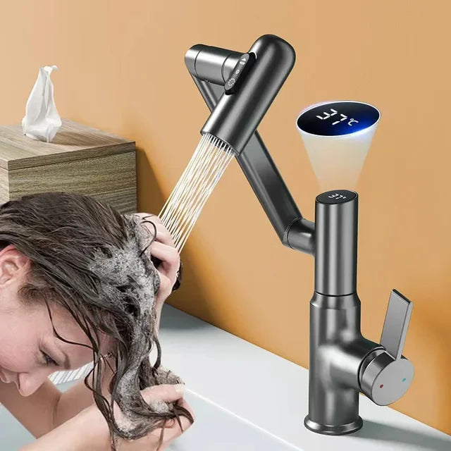 Cyfrowy Kran AquaFlowMaster z Precyzyjną Kontrolą Przepływu Wody – Nowoczesny Design 1
