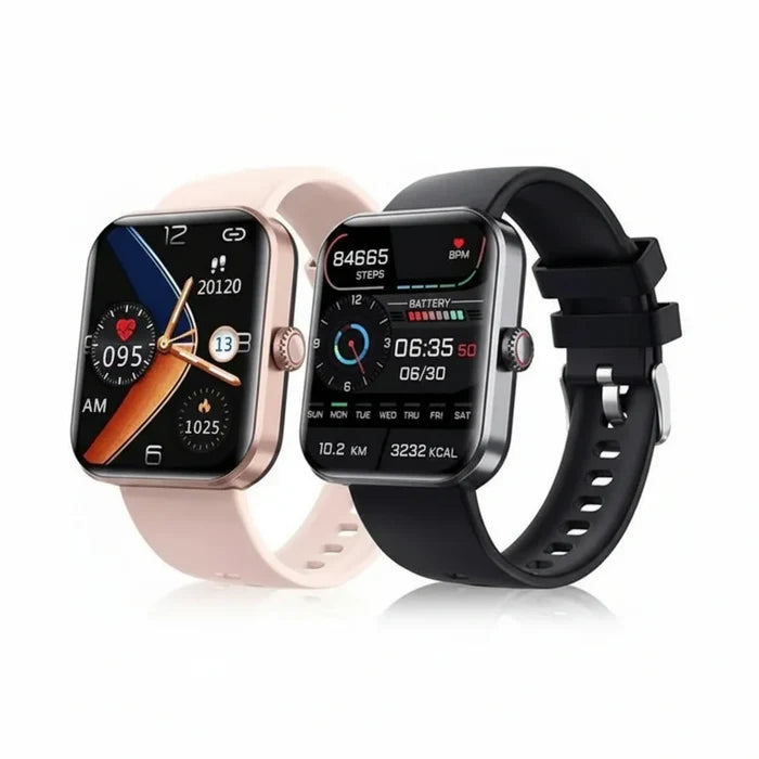 Smartwatch z monitorowaniem cukru i ciśnienia krwi, silikonowy pasek, funkcje fitness, Bluetooth, idealny do cod 1