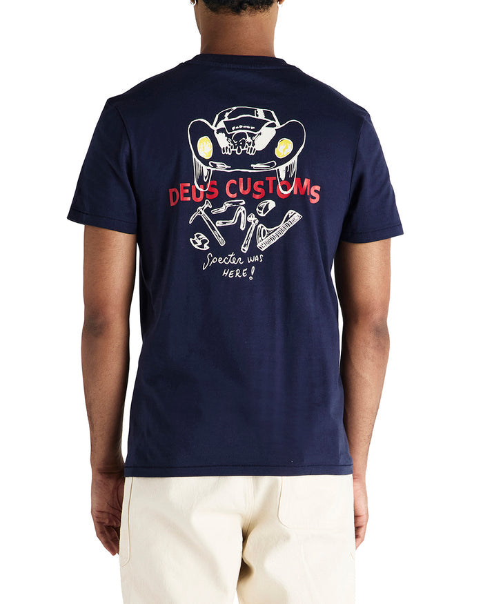 Specter Workshop Tee - Azure Navy, view 2