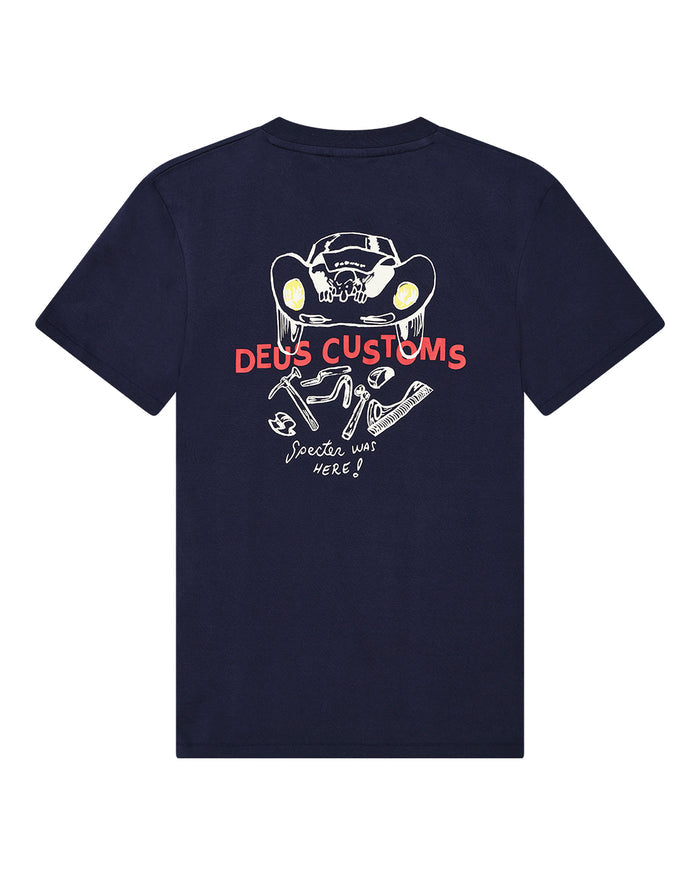 Specter Workshop Tee - Azure Navy, view 5