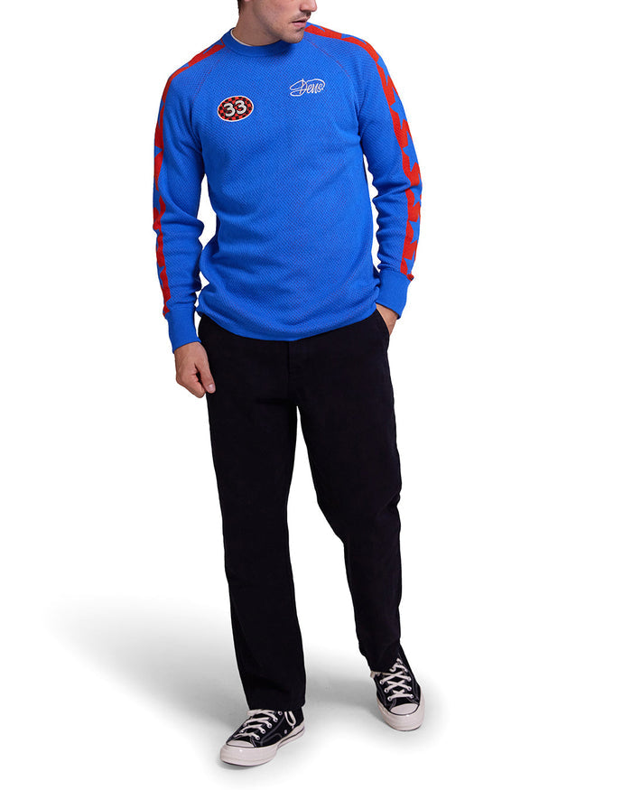 Super Nova Moto Knit - French Blue, view 4|Model