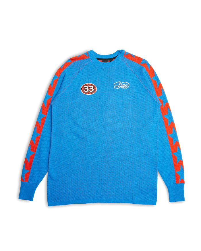 Super Nova Moto Knit - French Blue, view 5|Flatlay