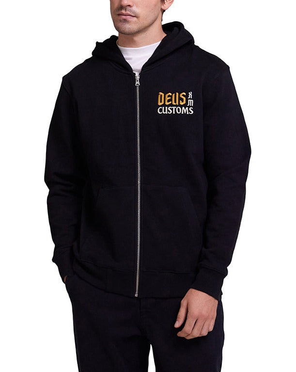 Supporter Zip Hoodie - Black, view 2|Model