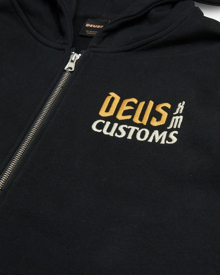 Supporter Zip Hoodie - Black, view 8