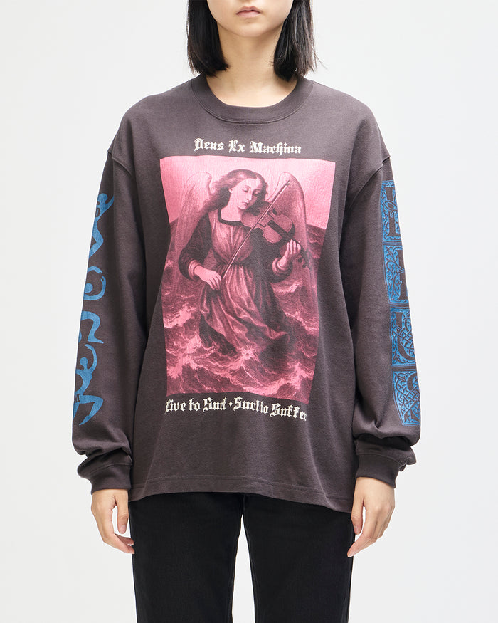 Swell Maps Os Ls Tee - Anthracite Grey, view 1|Model|Female
