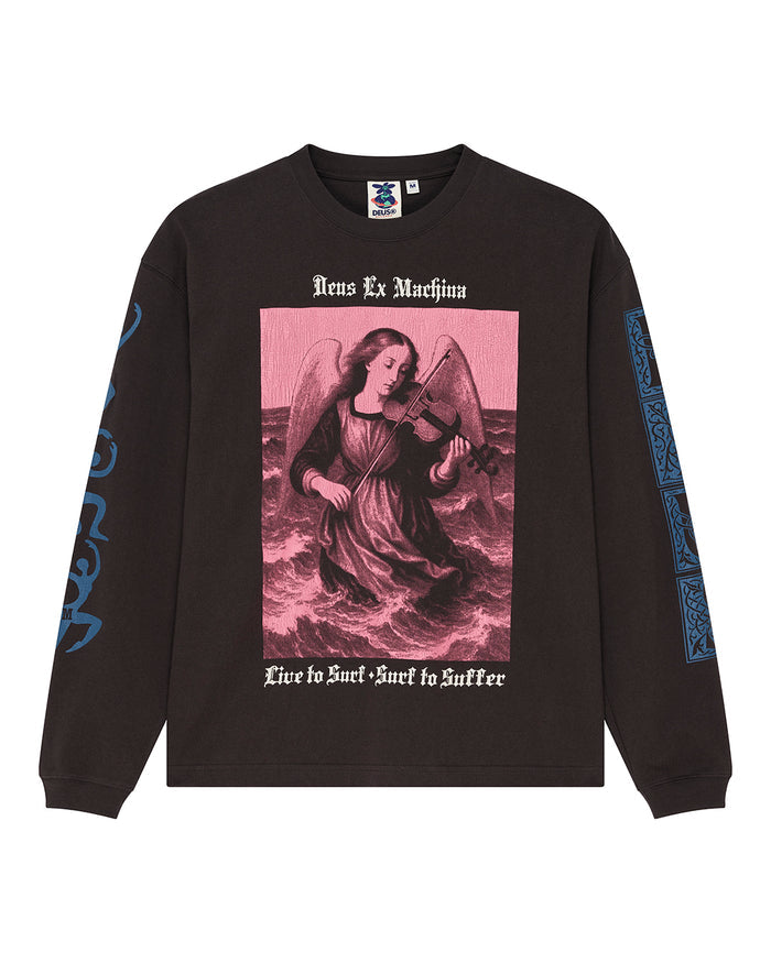 Swell Maps Os Ls Tee - Anthracite Grey, view 3|Flatlay
