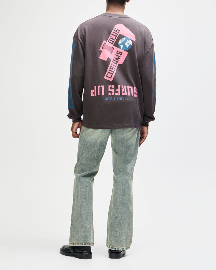 Swell Maps Os Ls Tee - Anthracite Grey, view 6