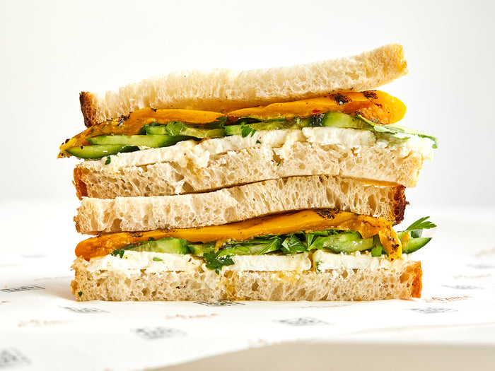 The Goat Cheese and Marinated Veggies Sandwich Box