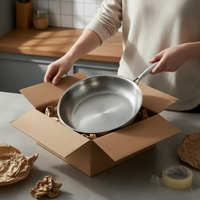 Patelnia tytanowa z naturalną powłoką nieprzywierającą – ultralekka, 28 cm, naczynia kuchenne bez PFAS 7