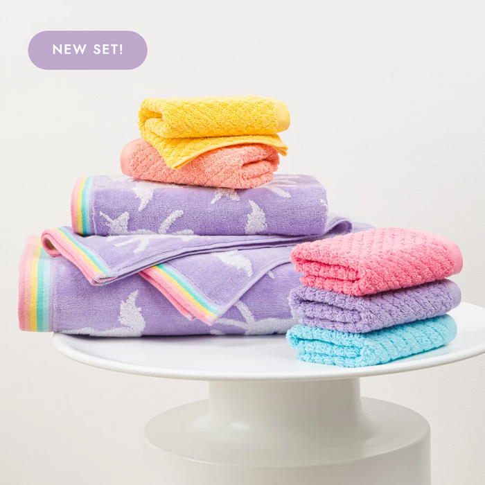 Unicorn Kids Towel Set — Very Violet
