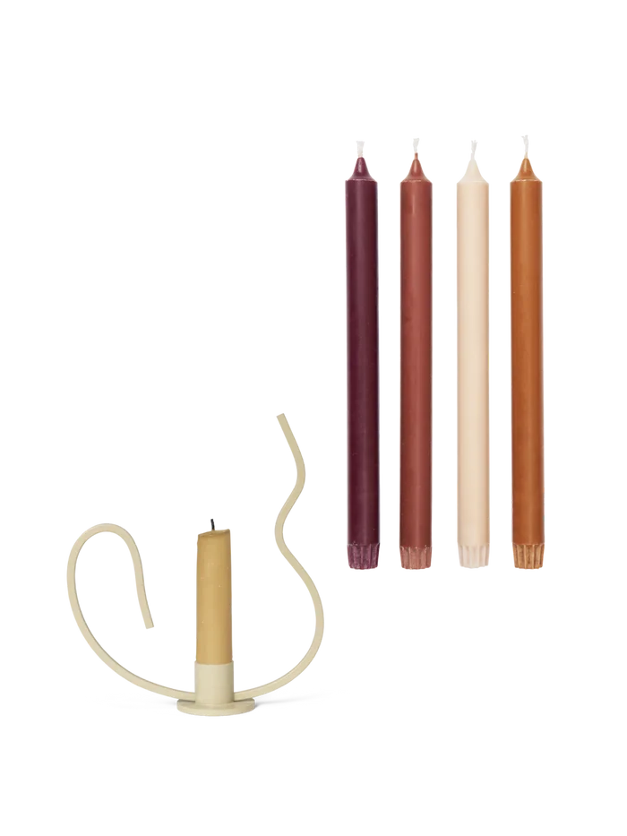 Valse Candle Holder - Low - Cashmere & Pure Candles - Set of 4 - Roseate Blend -  Gift Set
