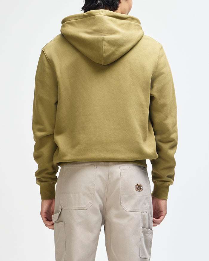 Victory Lap Zip Hoodie - Olive Green, view 2|Model