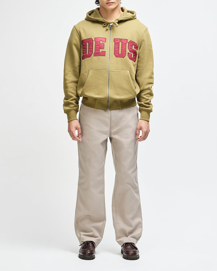 Victory Lap Zip Hoodie - Olive Green, view 5
