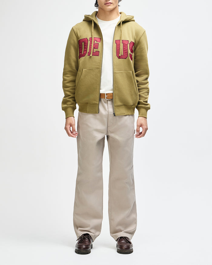 Victory Lap Zip Hoodie - Olive Green, view 6