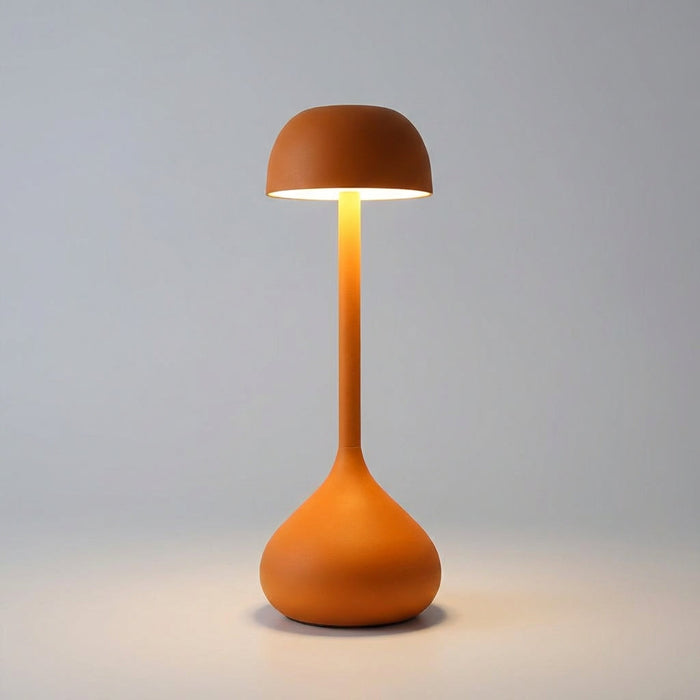 Lampa stołowa bezprzewodowa LED z regulacją jasności w nowoczesnym designie grzybka, wykonana z 2