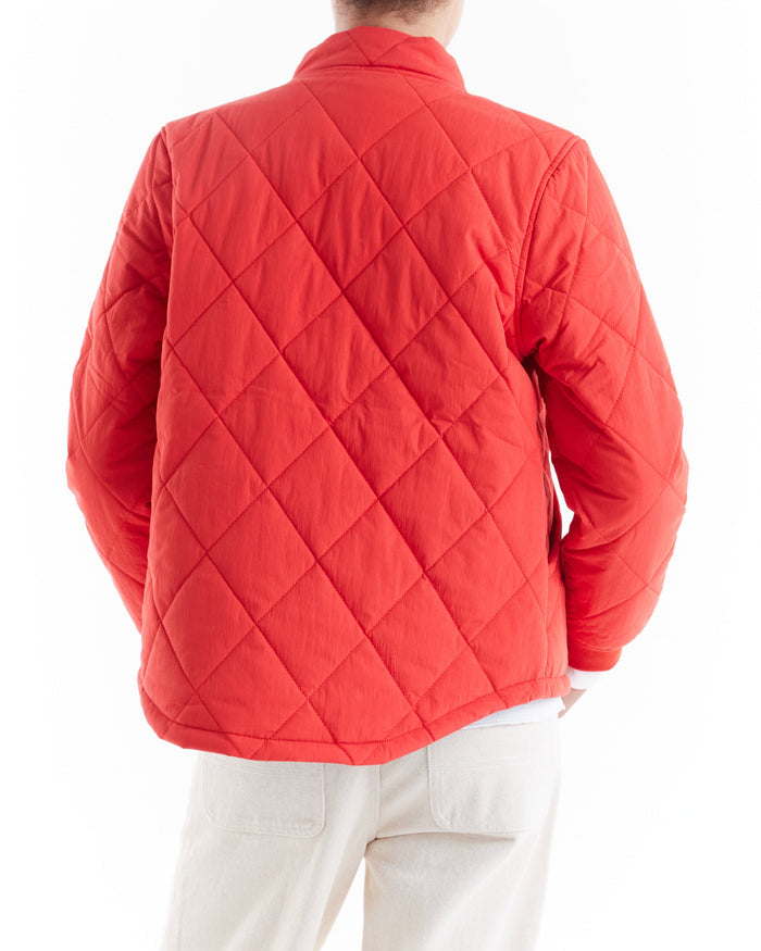 Wisdom Quilted Jacket - Valiant Red, view 2|Model