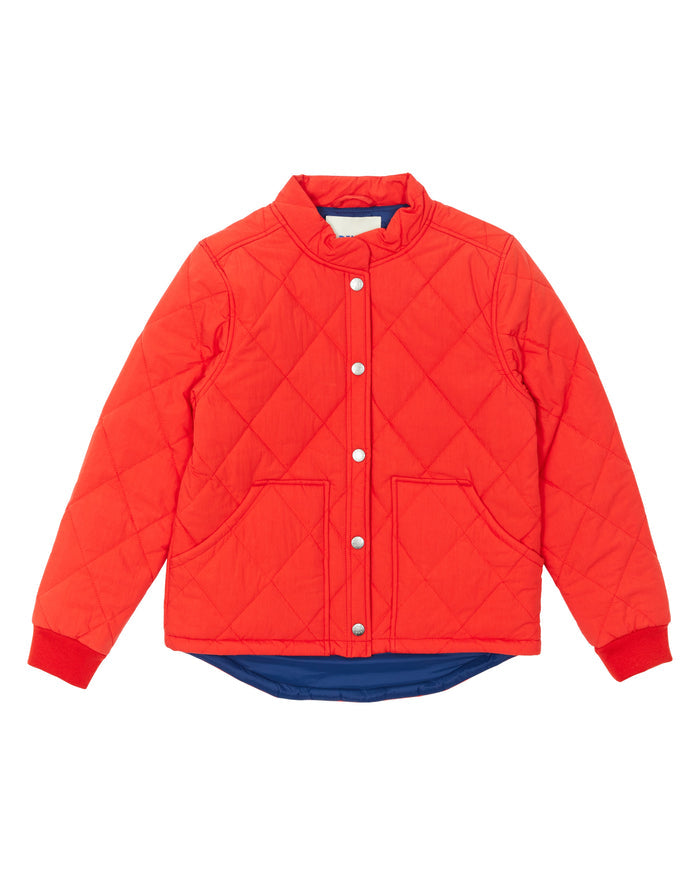 Wisdom Quilted Jacket - Valiant Red, view 3|Flatlay