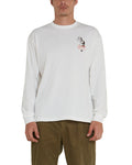 Yama Long Sleeve Tee - White, view 1|Model