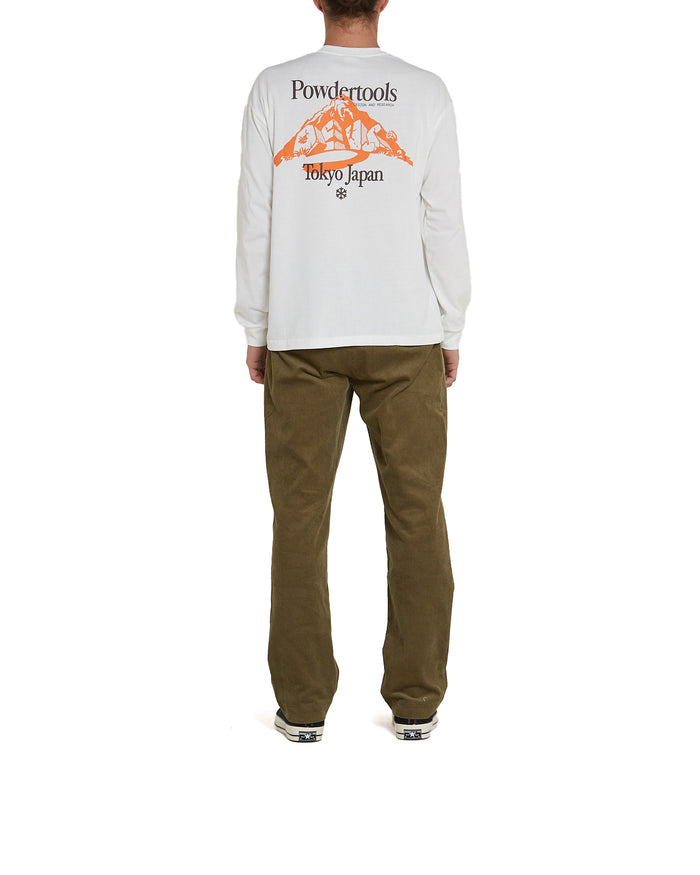 Yama Long Sleeve Tee - White, view 2|Model
